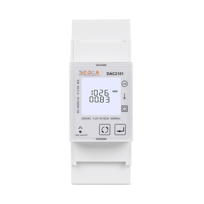 DAC2101 DIN-rail eenfase LCD-scherm Multi-tarief Modbus-energiemeter