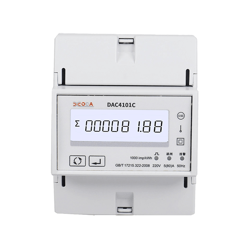 Dac4101c DIN-rail met relais, prepaid eenfasige Modbus-energiemeter