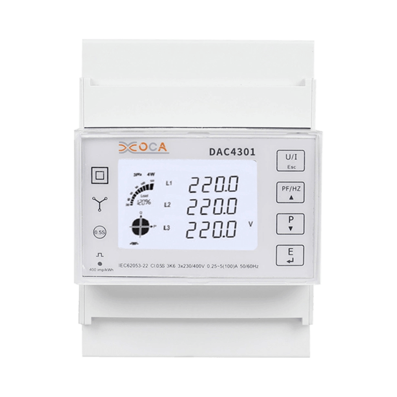 Dac4301 DIN-rail AC-multitarief Modbus-elektrische energiemeter