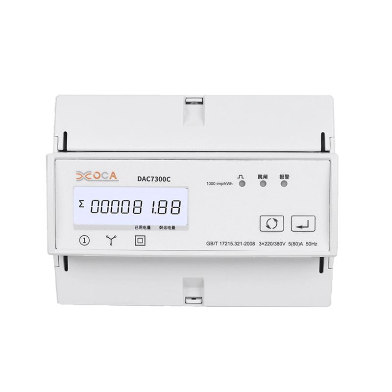 DAC7300C DIN-rail driefasige Modbus AC-relais elektrische energiemeter