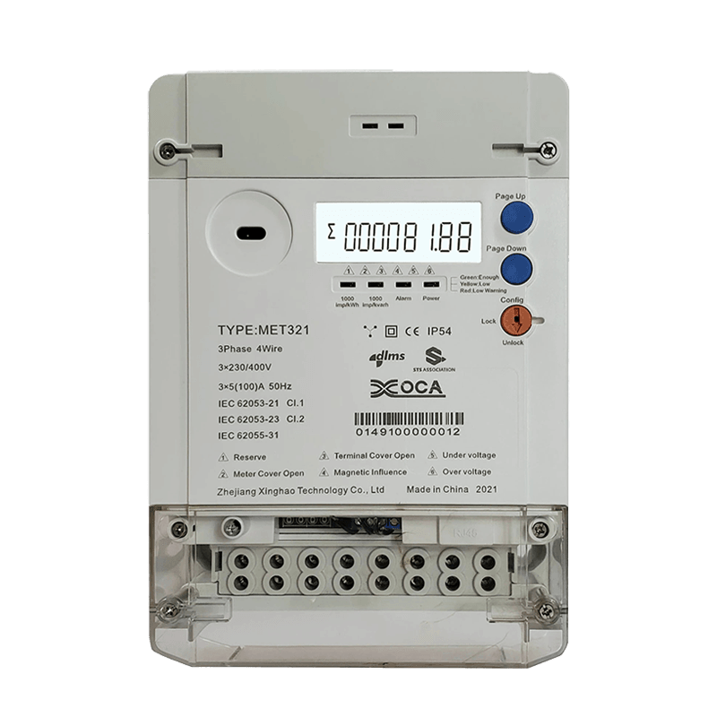 Met321 driefasige afstandsbediening Sts prepaid energiemeter