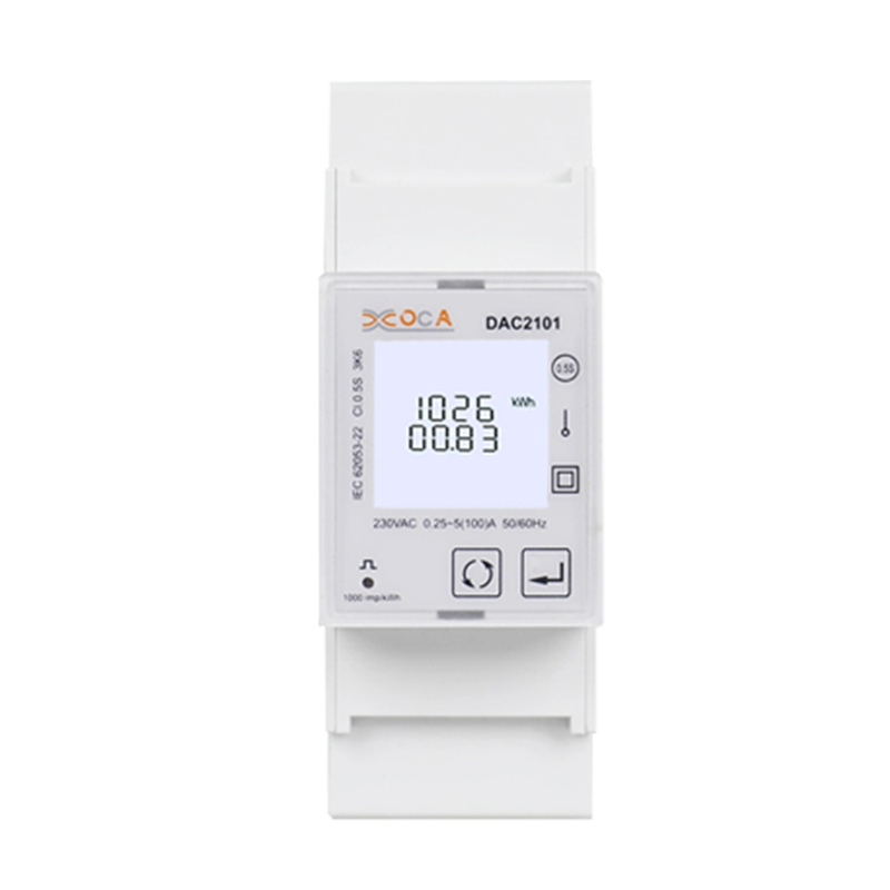 DAC2101 DIN-rail eenfase LCD-scherm Multi-tarief Modbus-vermogensmeter