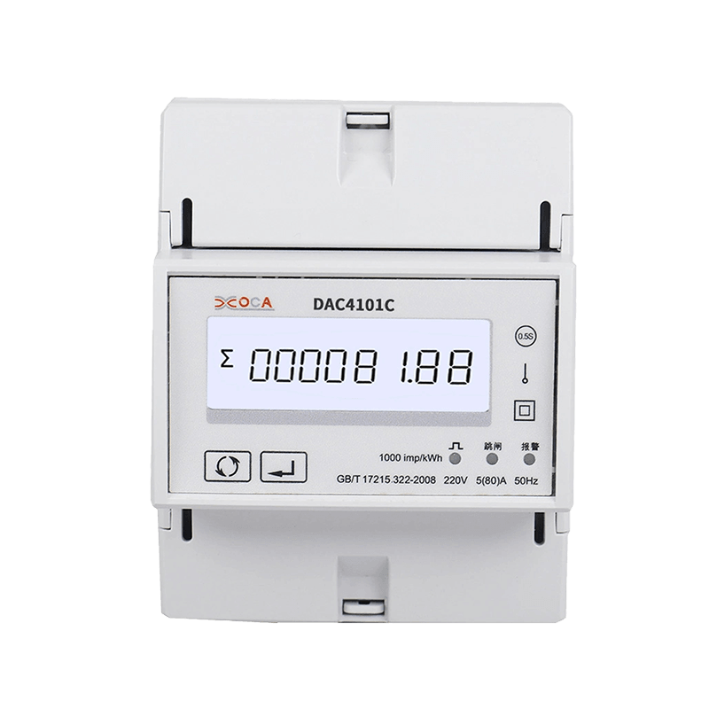 Dac4101C DIN-rail met relais, prepaid eenfasige Modbus-elektrische energiemeter