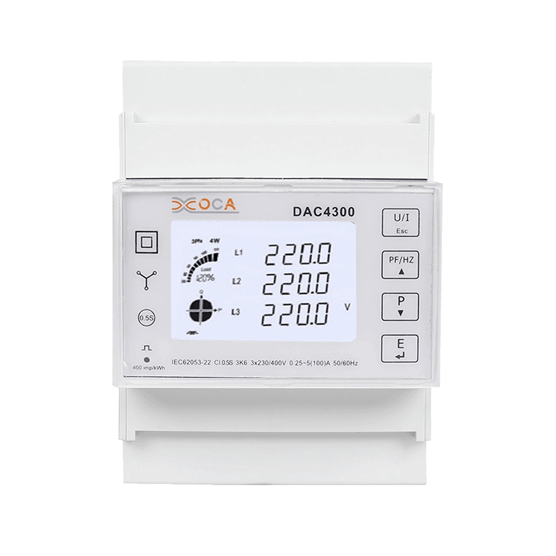 Dac4300 DIN-rail driefasig met transformator-energiemeter