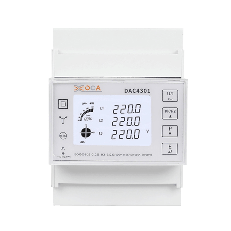 Dac4301 DIN-rail prepaid Modbus-stroommeter