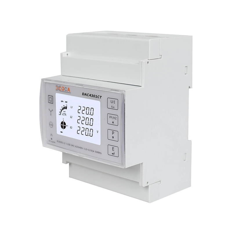 Dac4301CT DIN-rail Modbus driefasige slimme elektrische energiemeter