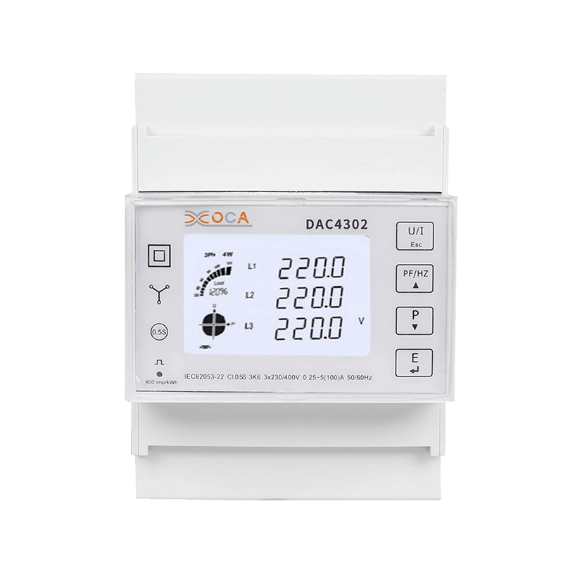 Dac4302 DIN-rail AC driefasige 2t elektriciteitsmeter