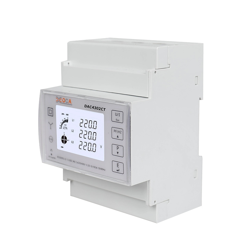 Dac4302CT driefasige prepaid Modbus-elektrische energiemeter