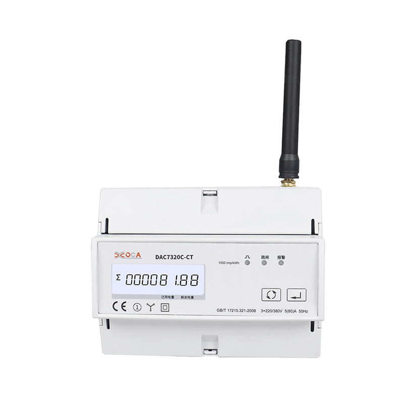 Dac7320c-CT Driefasige multifunctionele intelligente DIN Rail CT-energiemeter