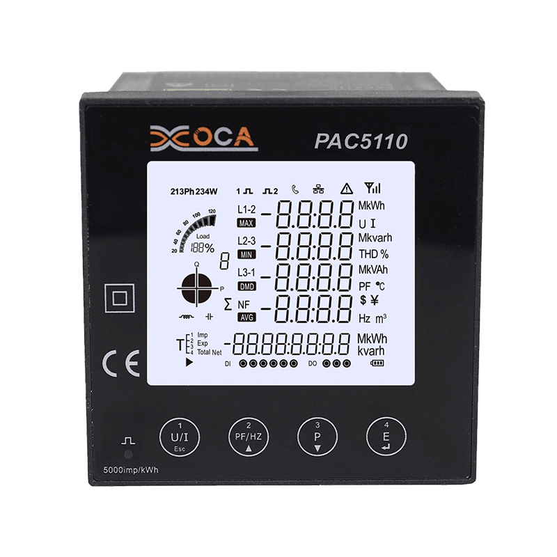 PAC5110 Driefasig paneel RS485 Modbus Digitale elektrische energiemeter Vermogensmeter