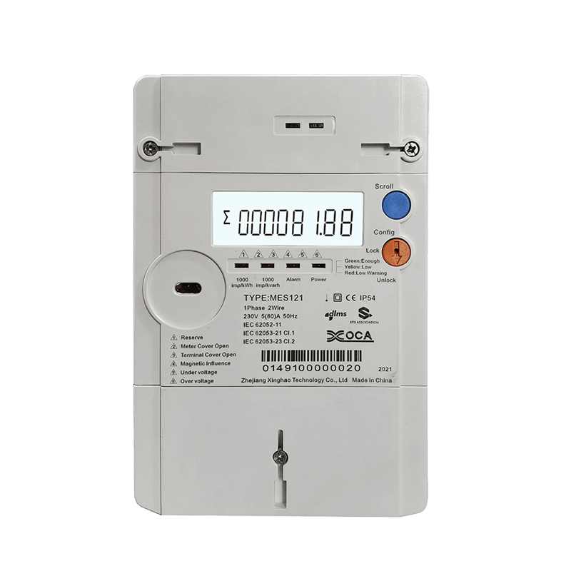 Mes121 Prepaid Sts Eenfasige energiemeter-multimeter