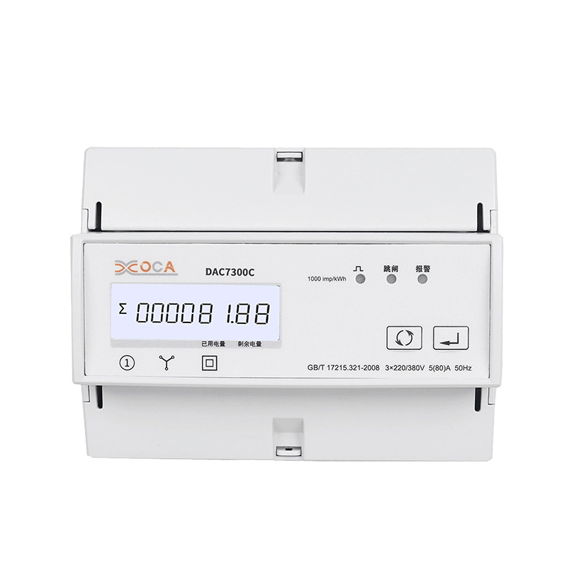 DAC7300C DIN-rail driefasige Modbus AC-relais elektrische energiemeter