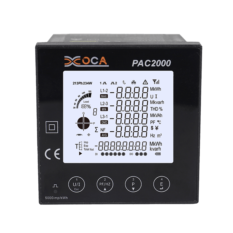 PAC2000 multifunctionele intelligente LCD-paneel digitale vermogensmeter