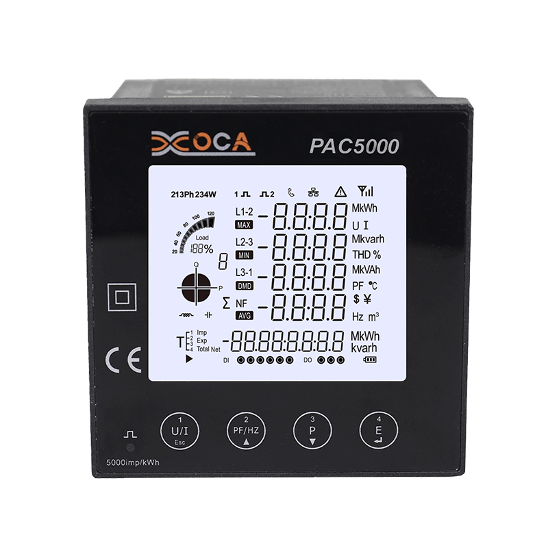 PAC5000 Groot LCD-scherm Digitale draadloze energiemeter Slimme meter