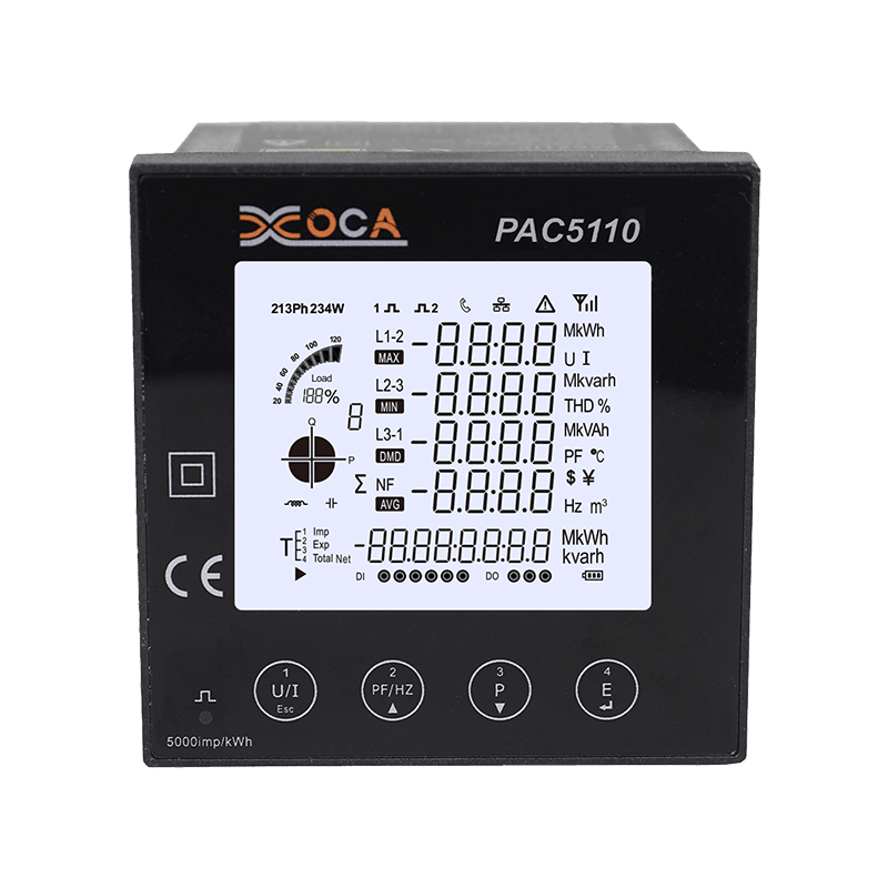 PAC5110 Driefasige digitale LCD elektrische paneelvermogensmeter