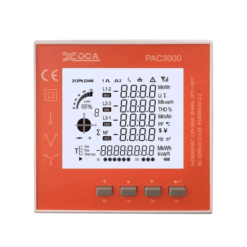 Slimme LCD digitale elektrische paneel vermogensmeter energiemeter